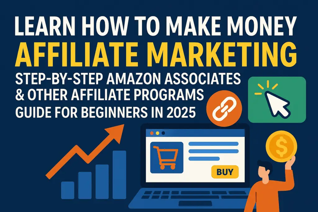 Learn how to make money with affiliate marketing step-by-step Amazon Associates and other affiliate programs guide for beginners in 2025