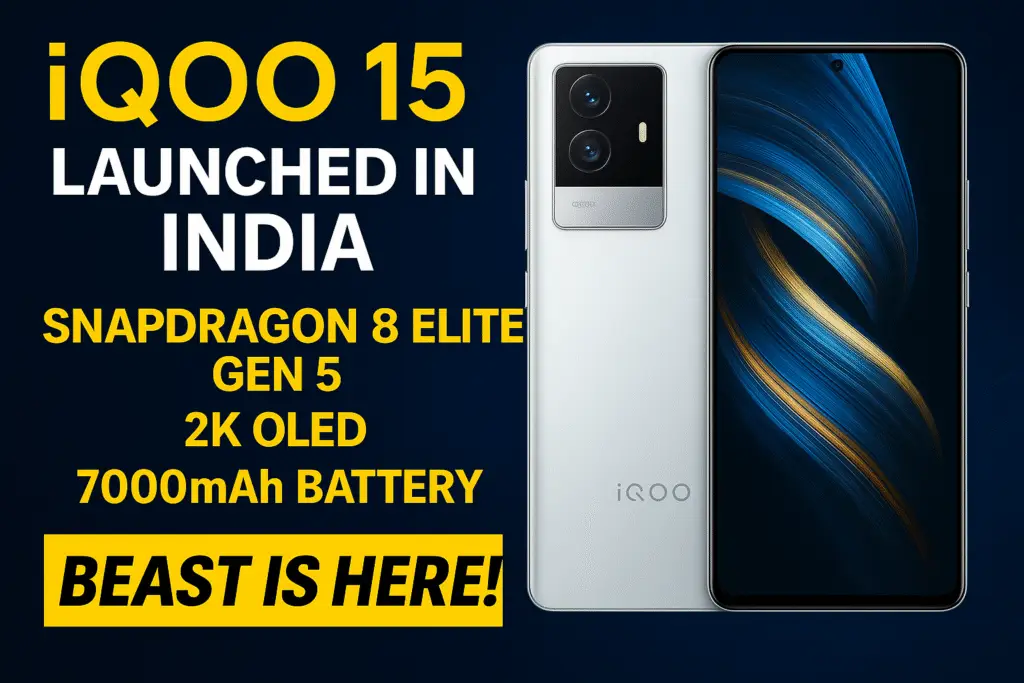 iQOO 15 Launched in India – Full Specifications, Price and Powerful Performance Review
