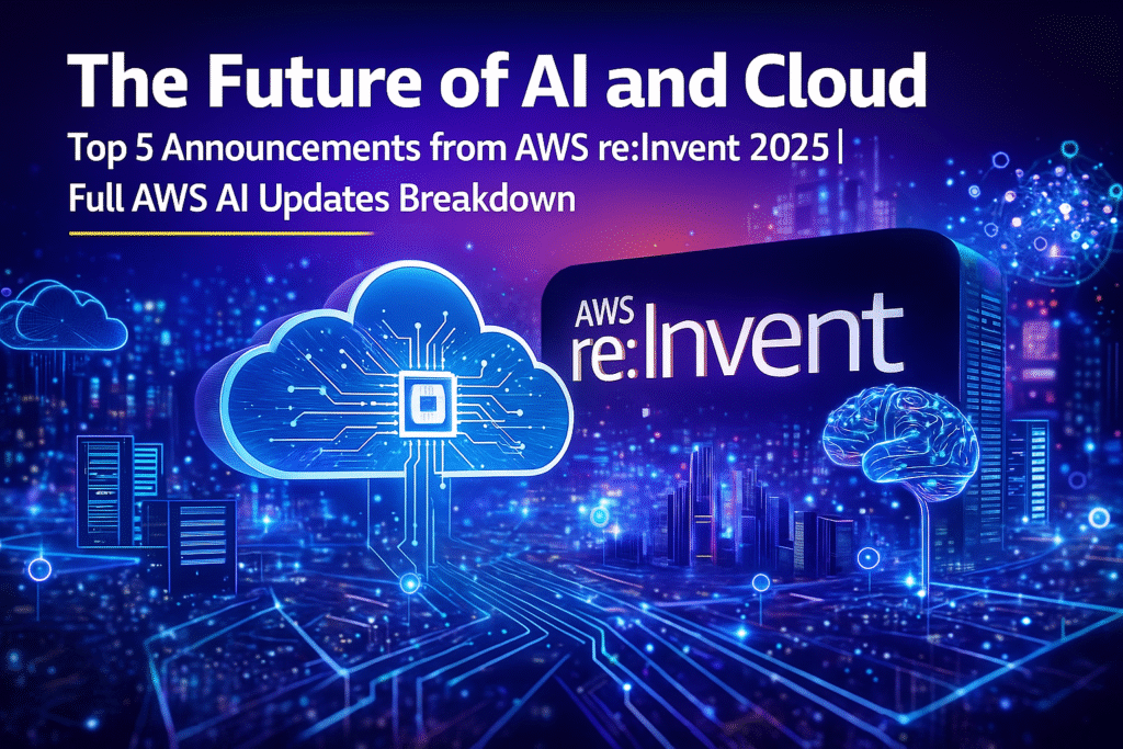 AWS AI updates 2025
AWS cloud announcements
Future of AI and cloud
AWS AI agents
Graviton Trainium Inferentia chips img