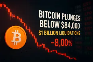 Bitcoin Plunges Below $84,000: $1B Liquidations Shake Crypto Marke